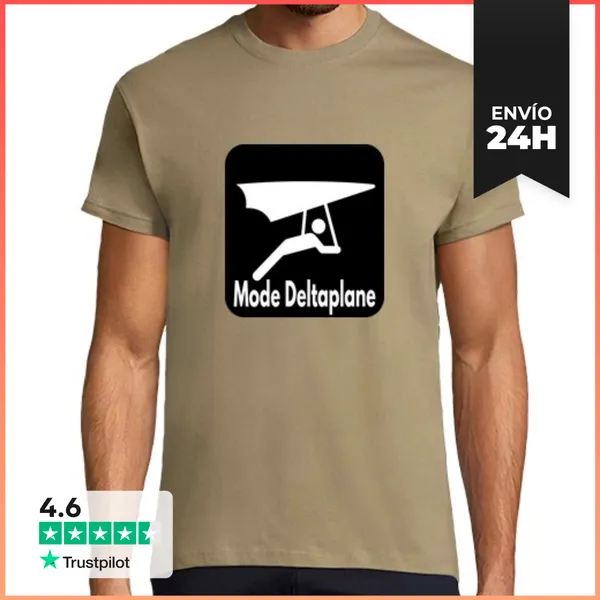 Camiseta Hombre Clásica Modo Ala Delta LaTostadora