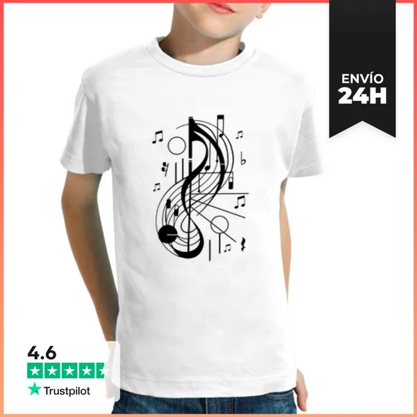 Camiseta Clásica Para Niños Clave De Sol Artística, Forever