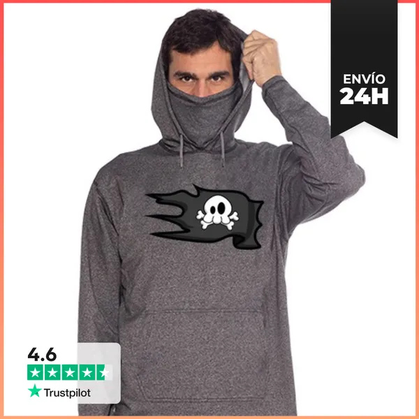 Sudadera Urban Guerrilla Bandera Pirata LaTostadora