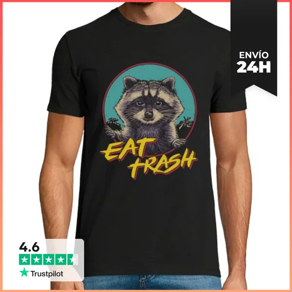 Camiseta Hombre Clásica Come Trash Shirt Mens LaTostadora