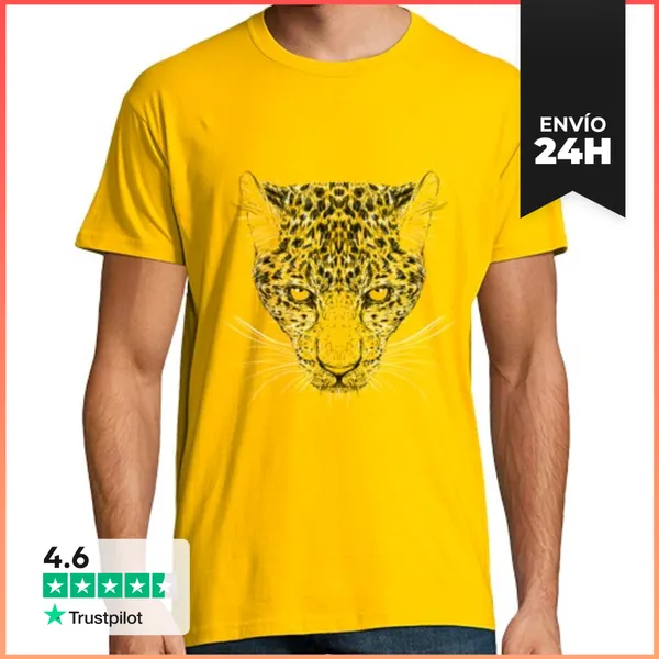 Camiseta Hombre Clásica Guepardo Gráfico LaTostadora
