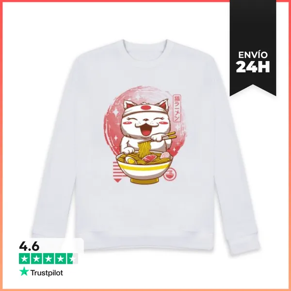 Sudadera Unisex Neko Ramen LaTostadora