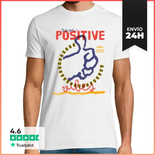 Camiseta Hombre Clásica Vibraciones Medio Positivas LaTostadora
