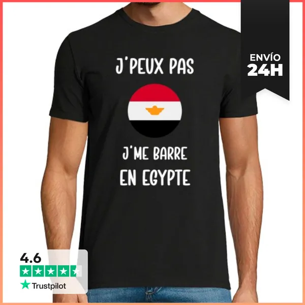 Camiseta Hombre Clásica No Puedo Me Voy A Egipto LaTostadora