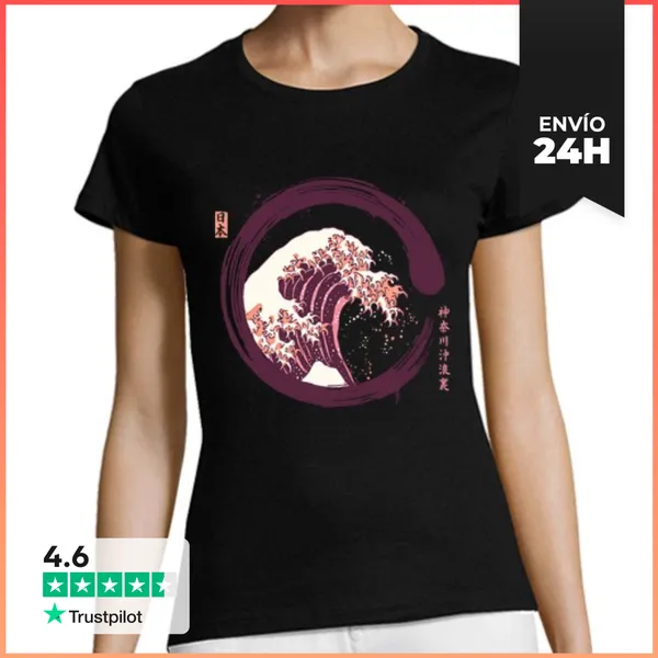 Camiseta Mujer Clásica The Wave Enso Vintage LaTostadora