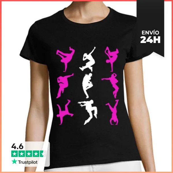 Camiseta Mujer Clásica Breakdance Bboy Bgirl Breakdancer