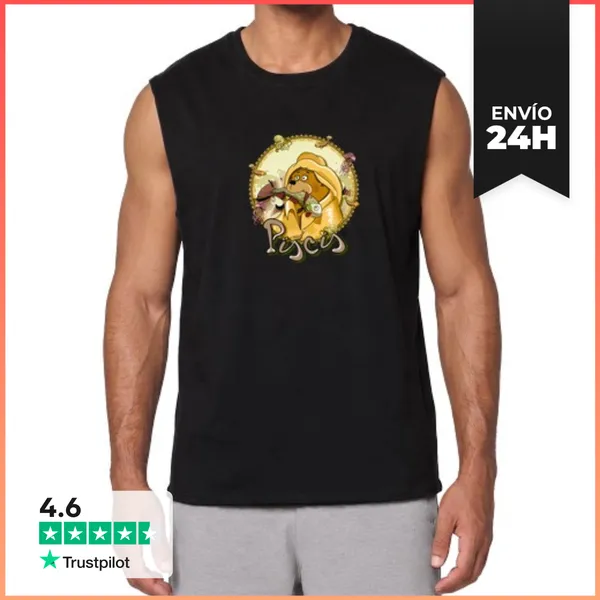 Camiseta Sin Mangas OSO PISCIS MARRÓN CAMISETA TIRANTES