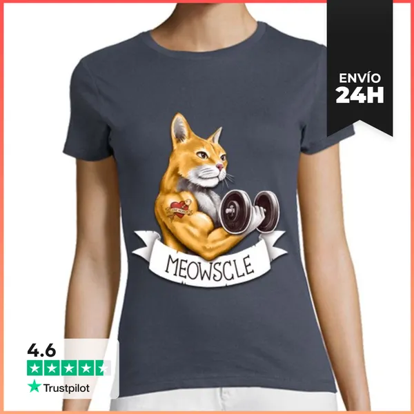 Camiseta Mujer Clásica Meowscle LaTostadora