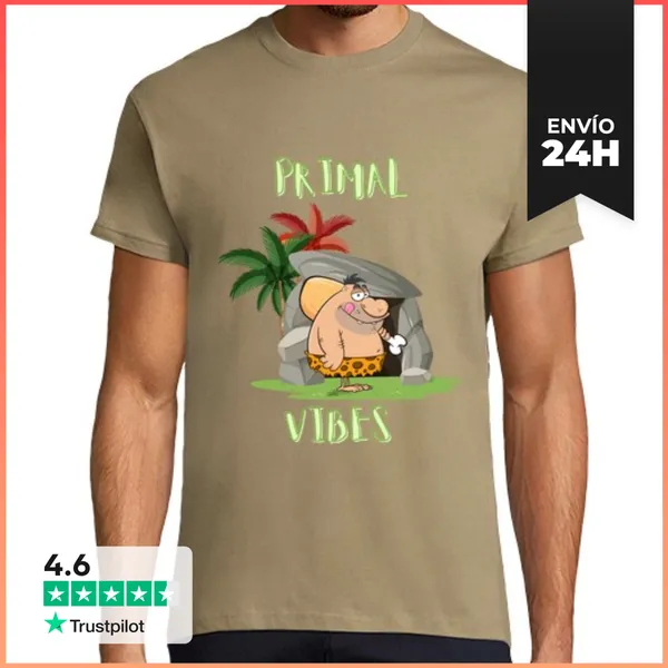 Camiseta Hombre Clásica Vibras Primordiales LaTostadora