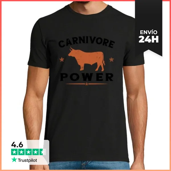 Camiseta Hombre Clásica Carnivore - Divertido Diseño De Vaca