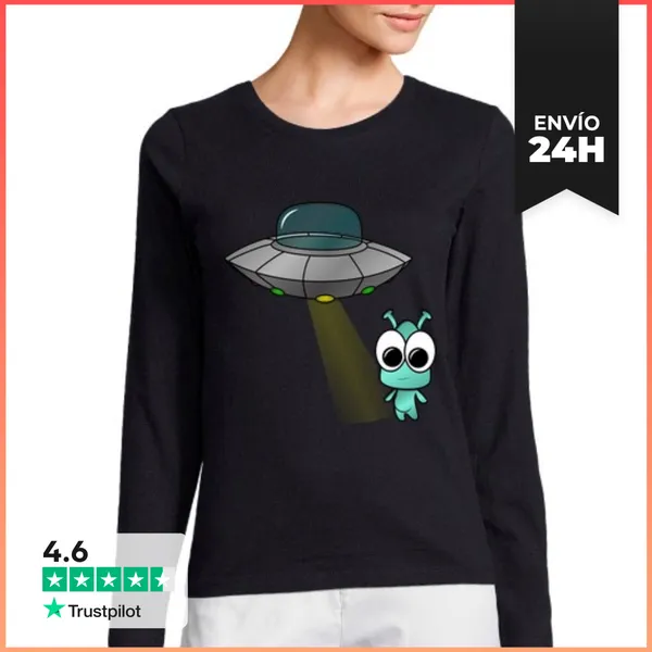 Camiseta Mujer Manga Larga Ufito - Manga Larga Mujer LaTostadora