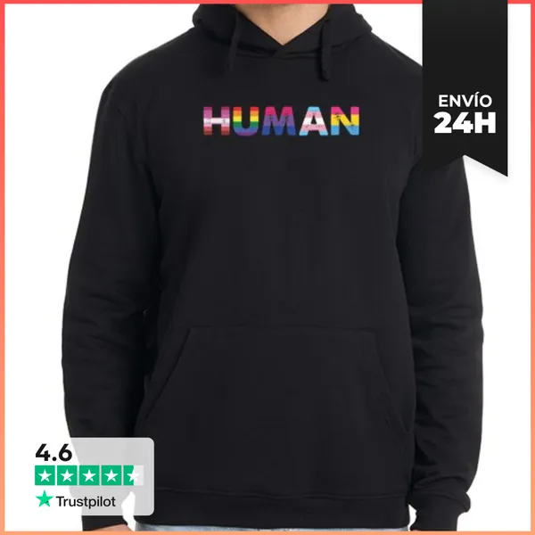 Sudadera Unisex Con Capucha Hombre, Jersey Con Capucha, Negro