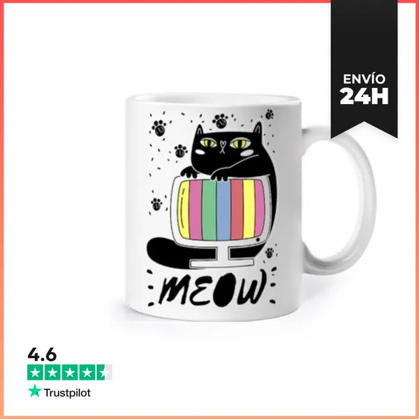 Taza Gato Tele LaTostadora