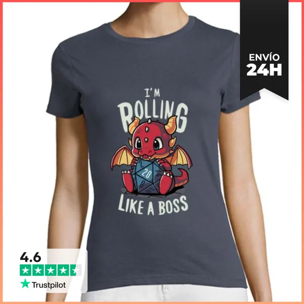 Camiseta Mujer Clásica Rolling Like A Boss LaTostadora