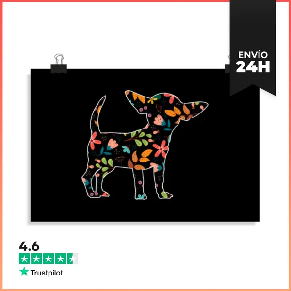 Póster Horizontal Raza De Perro Amante De Los Animales Hombres