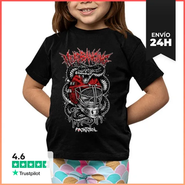 Camiseta Clásica Para Niños Headbanging Hockey LaTostadora