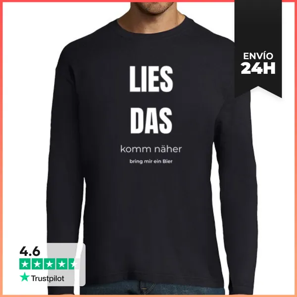 Camiseta Hombre Manga Larga Tráeme Una Cerveza LaTostadora