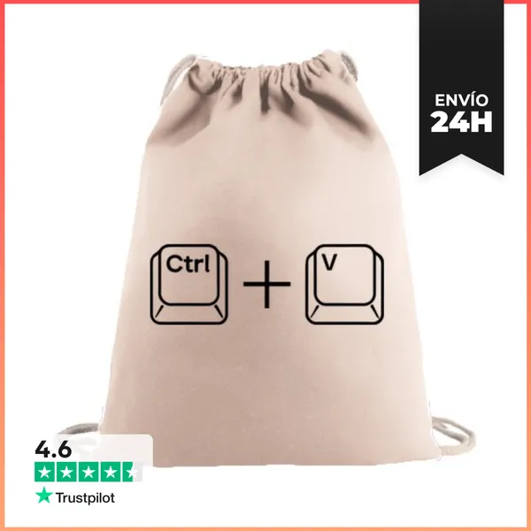 Mochila Saco Con Cuerdas CTRL V - PEGAR - HIJOS LaTostadora