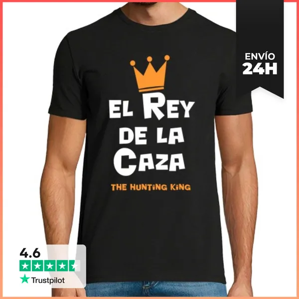 Camiseta Hombre Clásica El Rey De La Caza LaTostadora