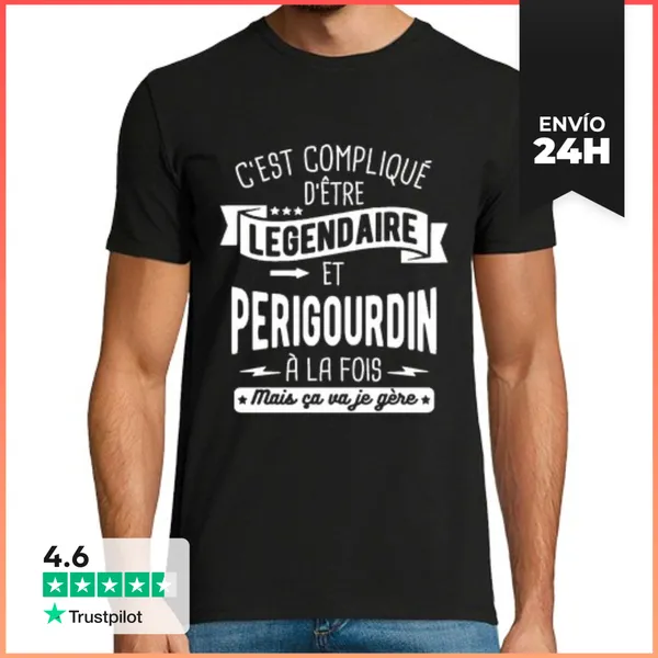 Camiseta Hombre Clásica Legendario Y Perigord A La Vez