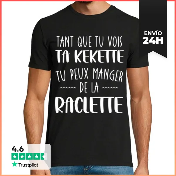Camiseta Hombre Clásica Regalo De Raclette Para Hombres Gracios