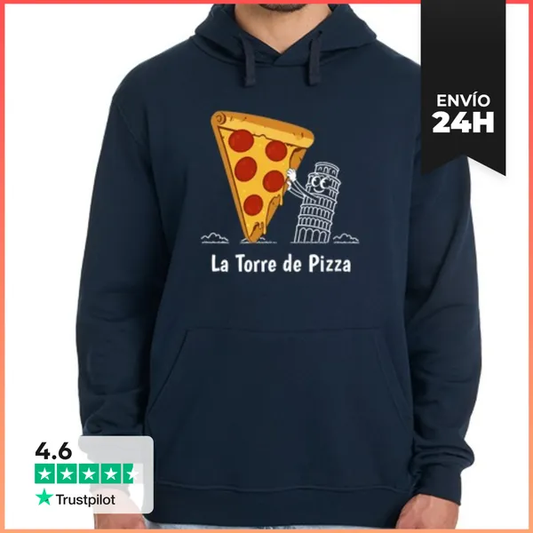Sudadera Unisex Con Capucha La Torre De Pizza LaTostadora