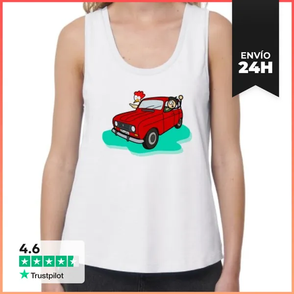 Camiseta Mujer Sin Mangas, Loose Fit Los Pelagatos En Su R4
