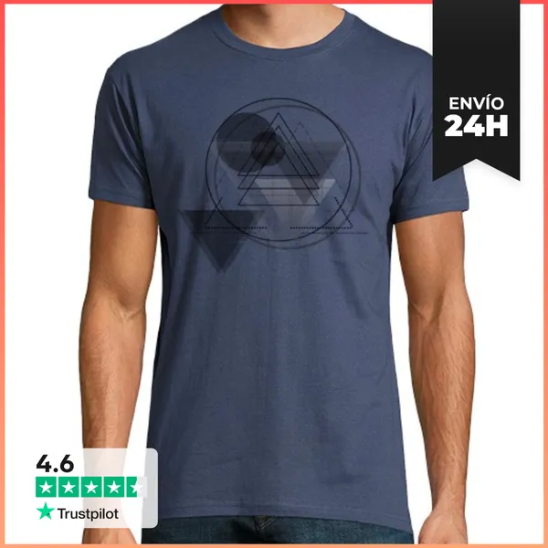 Camiseta Hombre Clásica Triángulo V2 Natural LaTostadora