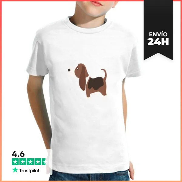 Camiseta Clásica Para Niños Mezcla De Basset Hound Beagle