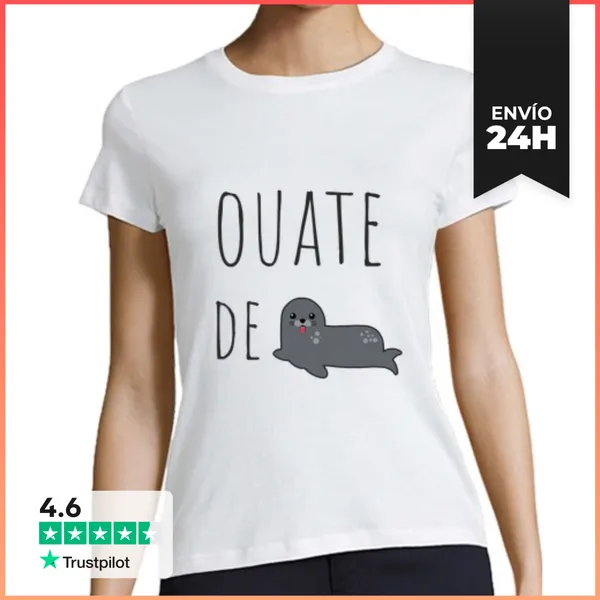 Camiseta Mujer Clásica Regalo De Humor De Guata De Sello Wtf