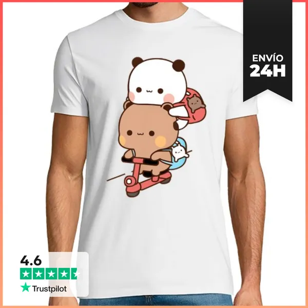Camiseta Hombre Clásica Bubu Dudu Bubu Dubu En Scooter Amantes