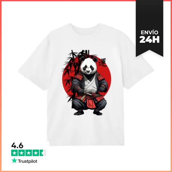 Camiseta Oversize Guerrero Panda LaTostadora