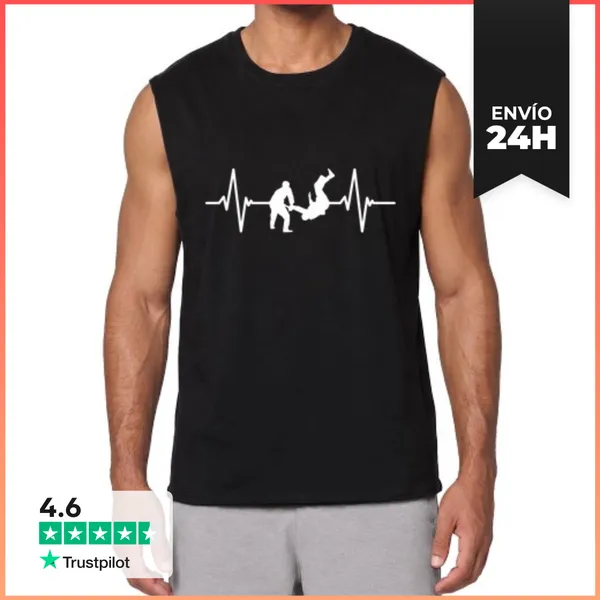 Camiseta Sin Mangas Jiu Jitsu Brasileño Latido Del Corazón