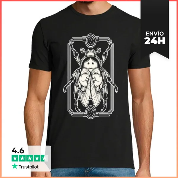 Camiseta Hombre Clásica Camiseta Escarabajo Japonés - Estilo