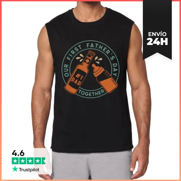 Camiseta Sin Mangas OUR FIRST FATHERS DAY TOGETHER LaTostadora