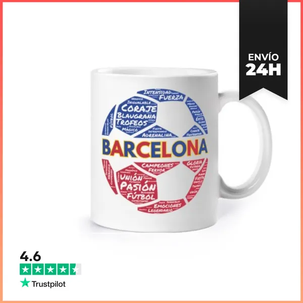 Taza Diseño Fútbol Barcelona Afición Local LaTostadora