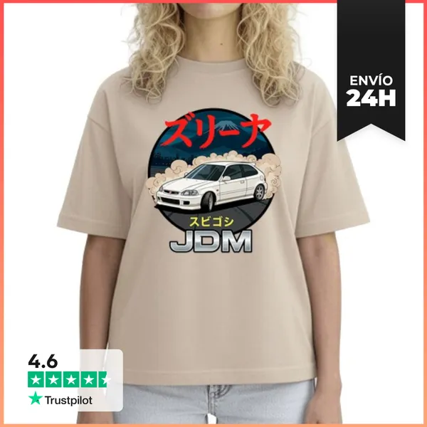 Camiseta Mujer Boxy JDM CIVIC LaTostadora