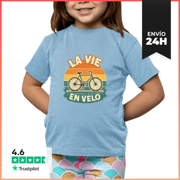 Camiseta Clásica Para Niños Camiseta Retro La Vida En Bicicleta