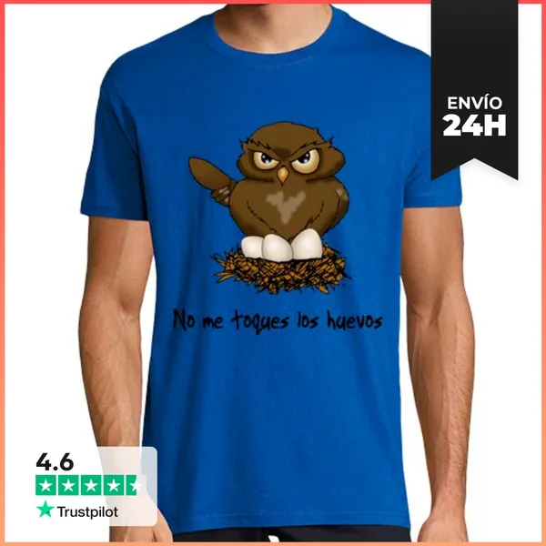 Camiseta Hombre Clásica No Me Toques Los Huevos LaTostadora