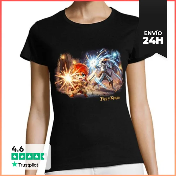 Camiseta Mujer Clásica Flyp Y Kenza En Mazmorra LaTostadora