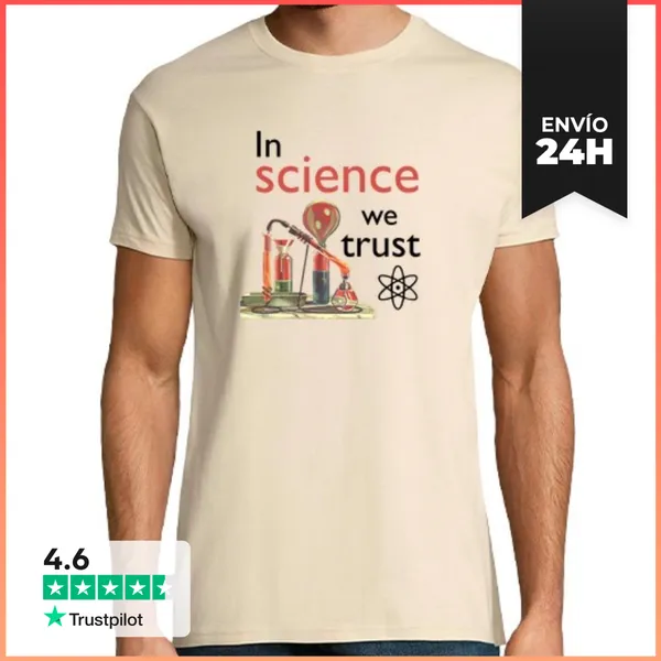 Camiseta Hombre Clásica In Science We Trust LaTostadora