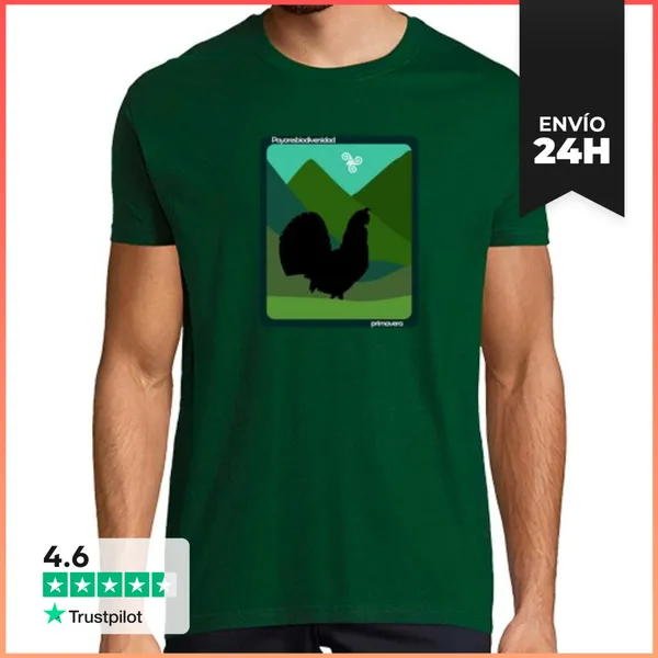 Camiseta Hombre Clásica Urogallo Primavera Payares LaTostadora