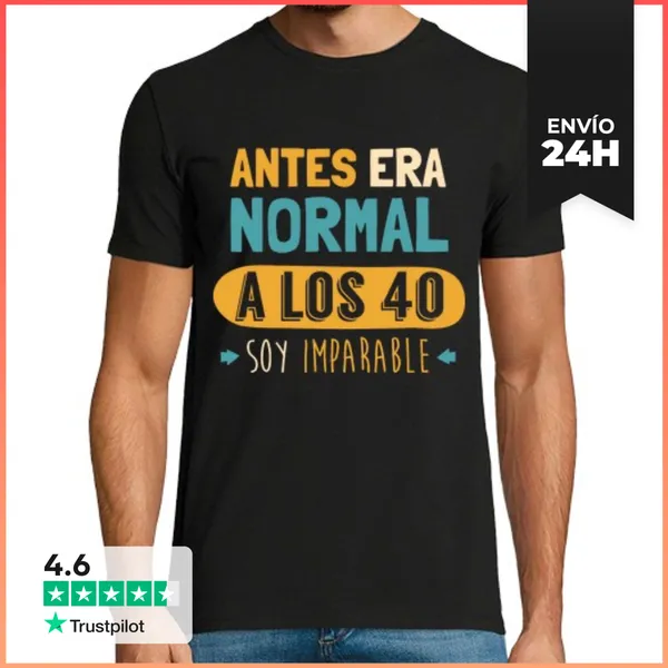 Camiseta Hombre Clásica A Los 40 Soy Imparable, 1985 LaTostadora