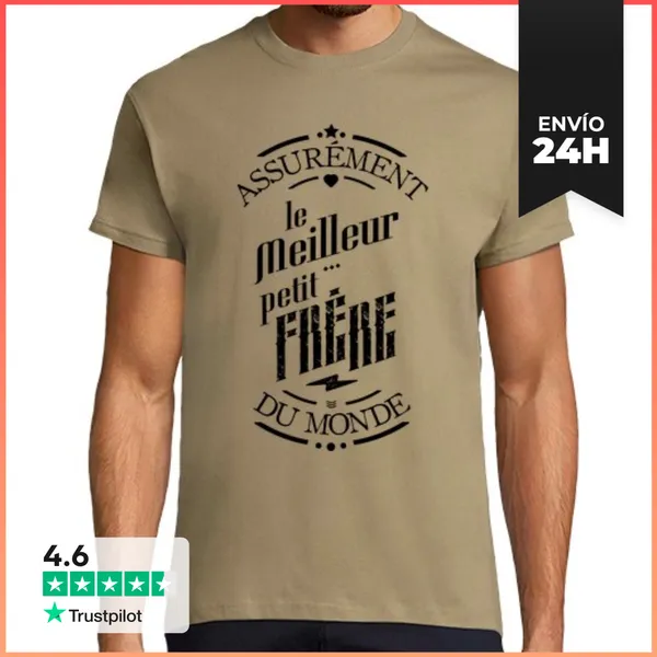 Camiseta Hombre Clásica El Mejor Hermano Pequeño Del Mundo
