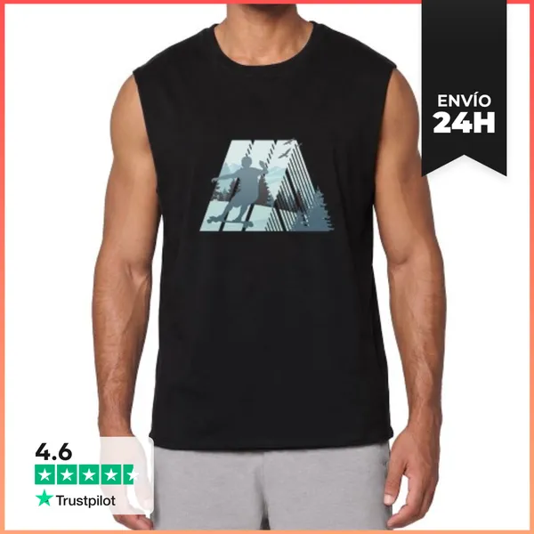 Camiseta Sin Mangas Longboard Cuesta Abajo Maravillosa Natu