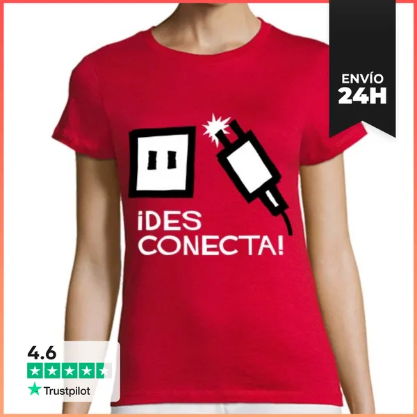 Camiseta Mujer Clásica ¡Desconecta! LaTostadora