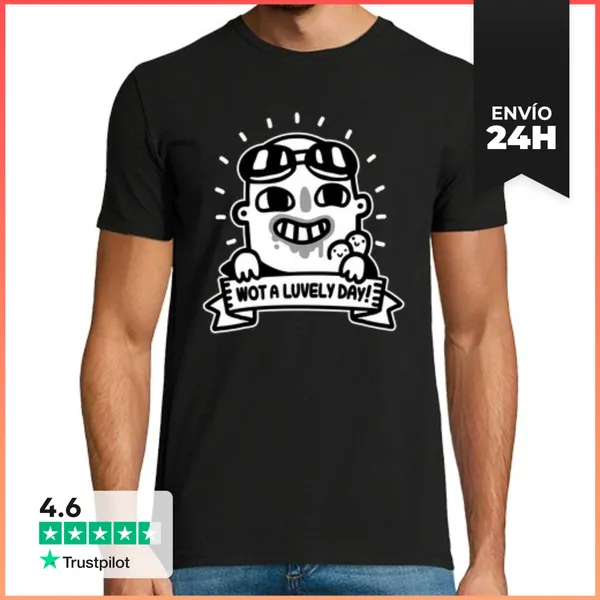 Camiseta Hombre Clásica Wot A Lovely Day! V2 LaTostadora