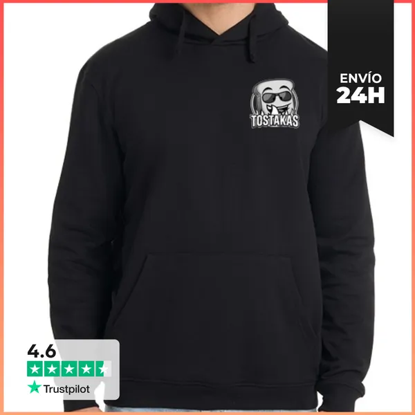 Sudadera Unisex Con Capucha SUD. TOSTAKAS ByN PEQUEÑO LaTostadora