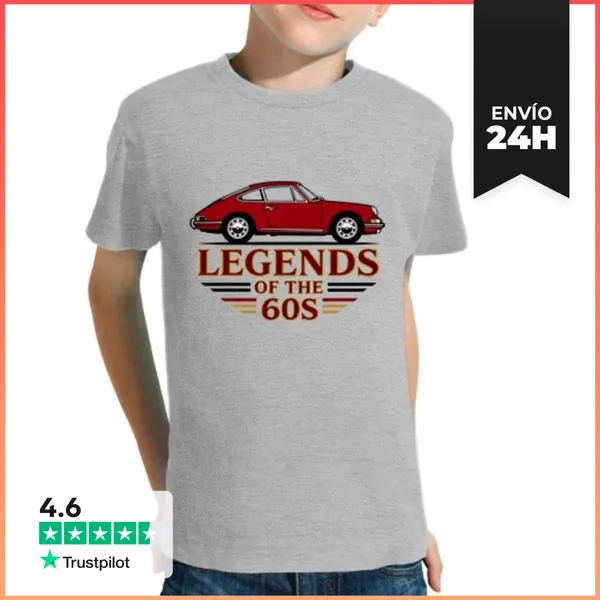 Camiseta Clásica Para Niños LEGENDS OF THE 60S PORSCHE 911