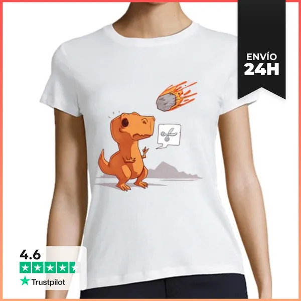 Camiseta Mujer Clásica Asteroid Paper Scissors LaTostadora